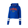 Women's Royal Florida Gators Throwback Stripe Cropped Pullover Hoodie