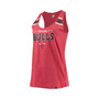 Women's Heather Red Chicago Bulls Scoop-Neck Racerback Tank Top