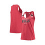 Women's Heather Red Chicago Bulls Scoop-Neck Racerback Tank Top