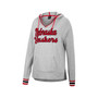 Women's Heathered Gray Nebraska Huskers Andy V-Neck Pullover Hoodie