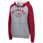 Women's Heather Gray Alabama Crimson Tide Contrast Raglan Pullover Hoodie