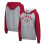 Women's Heather Gray Alabama Crimson Tide Contrast Raglan Pullover Hoodie