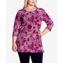 Plus Size Primrose Print Tunic Top