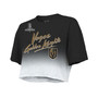 Women's Threads Mark Stone Black Vegas Golden Knights 2023 Stanley Cup Champions Name and Number Dip-Dye Cropped T-shirt
