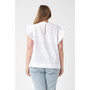 Women's Plus size Ruffle Sleeve Embroidered Cotton Top