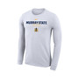 Men's and Women's White Murray St. Racers 2023 On Court Bench Long Sleeve T-shirt