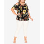 Plus Size Cara Cold Shoulder Print Top