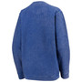 Women's Royal Kansas Jayhawks Comfy Cord Vintage-Like Wash Basic Arch Pullover Sweatshirt