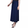 Petite Ankle Length Belted A-Line Skirt