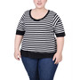 Plus Size Elbow Sleeve Top