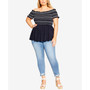 Trendy Plus Size Stitch Detail Top