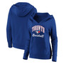 Plus Size Royal Toronto Blue Jays Victory Script Crossover Neck Pullover Hoodie