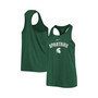 Women's Green Michigan State Spartans Arch and Logo Classic Performance Tank Top
