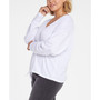 Plus Size Long Sleeved Drawstring T-shirt
