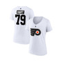 Women's Branded Carter Hart White Philadelphia Flyers Special Edition 2.0 Name and Number V-Neck T-shirt