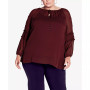 Plus Size Romantic V-neck Blouse Top