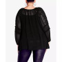 Plus Size Romantic V-neck Blouse Top