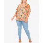 Plus Size Emmy Frill Cold Shoulder Top