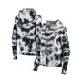 Women's Black Las Vegas Raiders Tie Dye Fleece Full-Zip Hoodie