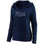 Plus Size Navy Tampa Bay Rays Core Team Crossover V-Neck Pullover Hoodie