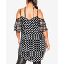 Trendy Plus Size Gabrielle Cold Shoulder Top