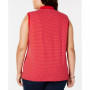 Plus Size Polka-Dot Polo Top