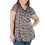 Plus Size Short Sleeve V-neck Tunic T-shirt