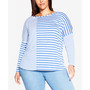 Plus Size Sina Stripe Top