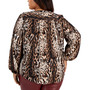 Plus Size Animal-Print High-Low Blouse, Created for Macy's