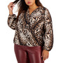 Plus Size Animal-Print High-Low Blouse, Created for Macy's