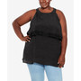 Plus Size Hallie Halter Cold Shoulder Top