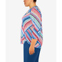Plus Size Scenic Drive Spliced Stripe Double Strap Top