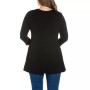 Women's Plus Size Three Quarter Sleeves V-Neck Tunic Top