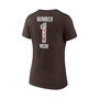 Women's Branded Brown Cleveland Browns Team Mother's Day V-Neck T-shirt