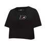 Women's Black Philadelphia Flyers Classic Boxy Cropped T-shirt
