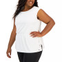 Plus Size Drawstring-Waist Contrast-Yoke Tunic