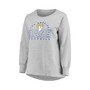Women's Heathered Gray Los Angeles Rams Plus Size Fleece Pullover Sweatshirt