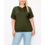 Plus Size Basic Waist Short Sleeve Hoodie