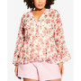 Trendy Plus Size V-neck Jasmine Top