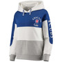 Women's Royal and Heathered Gray Chicago Cubs Rugby Pullover Hoodie