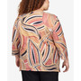 Plus Size Marrakech Abstract Geo Sharkbite Hem 3/4 Sleeve Top