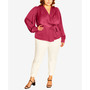 Trendy Plus Size Opulent Wrap Top