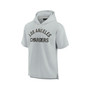 Men's and Women's Gray Los Angeles Chargers Super Soft Fleece Short Sleeve Hoodie