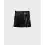 Women's Faux-Leather Pleated Skirt