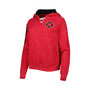 Women's Scarlet Nebraska Huskers The Devil Speckle Lace-Placket Raglan Pullover Hoodie