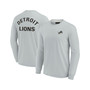 Men's and Women's Gray Detroit Lions Super Soft Long Sleeve T-shirt