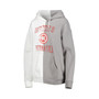 Women's Gray, White Nebraska Huskers Split Pullover Hoodie