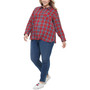 Plus Size Plaid Utility Shirt