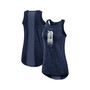 Women's Navy Detroit Tigers Logo Fade High Neck Performance Tank Top