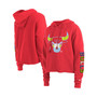 Women's Red Chicago Bulls Color Pack Cropped Top Pullover Hoodie